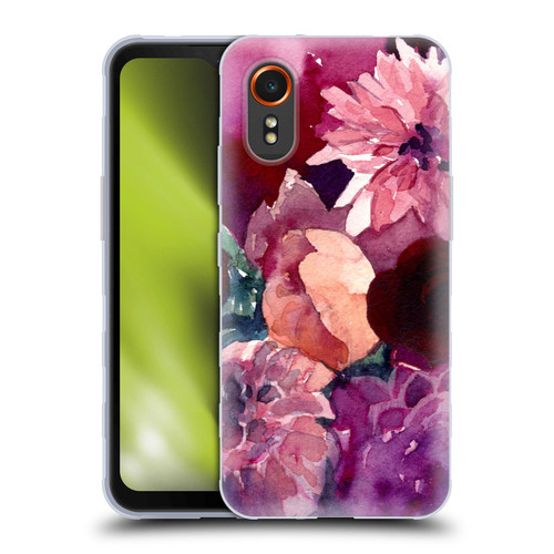 Mai Autumn Floral Garden Dahlias Soft Gel Case for Samsung Galaxy Xcover7 5G