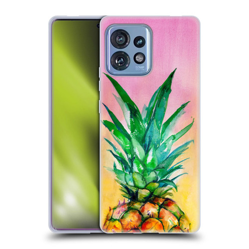 Mai Autumn Paintings Ombre Pineapple Soft Gel Case for Motorola Moto Edge 40 Pro
