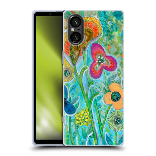 Wyanne Nature Garden Wildflowers Soft Gel Case for Sony Xperia 5 V 5G