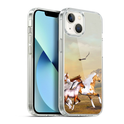 Simone Gatterwe Horses Wild Herd Soft Gel Case for Apple iPhone 13
