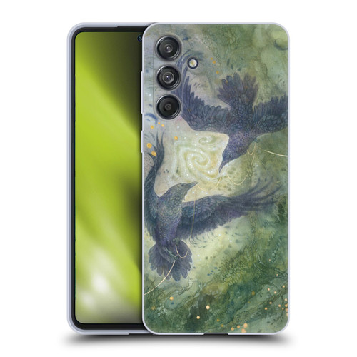 Stephanie Law Graphics Huginn And Muninn Soft Gel Case for Samsung Galaxy M55 5G