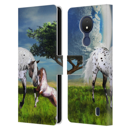 Simone Gatterwe Horses Love Forever Leather Book Wallet Case Cover For Nokia C21