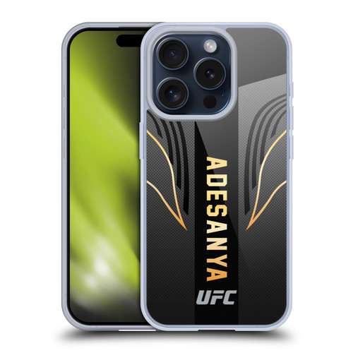 UFC Israel Adesanya Fighter Kit Soft Gel Case for Apple iPhone 15 Pro