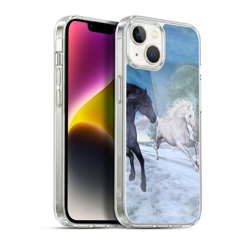 Simone Gatterwe Horses Freedom In The Snow Soft Gel Case for Apple iPhone 14 Plus & MagSafe