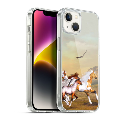 Simone Gatterwe Horses Wild Herd Soft Gel Case for Apple iPhone 14 Plus & MagSafe