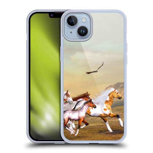 Simone Gatterwe Horses Wild Herd Soft Gel Case for Apple iPhone 14 Plus