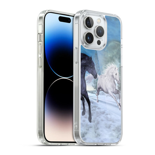 Simone Gatterwe Horses Freedom In The Snow Soft Gel Case for Apple iPhone 14 Pro Max & MagSafe