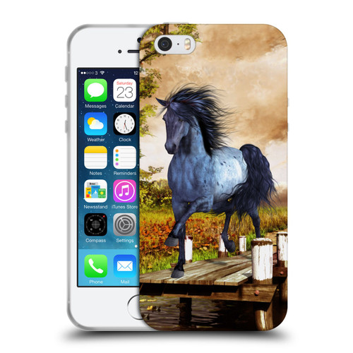 Simone Gatterwe Horses On The Lake Soft Gel Case for Apple iPhone 5 / 5s / iPhone SE 2016
