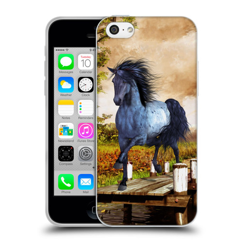 Simone Gatterwe Horses On The Lake Soft Gel Case for Apple iPhone 5c