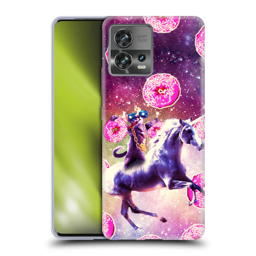 Random Galaxy Mixed Designs Thug Cat Riding Unicorn Soft Gel Case for Motorola Moto Edge 30 Fusion