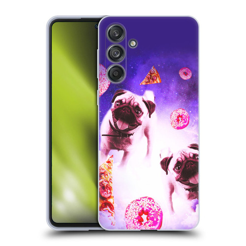 Random Galaxy Mixed Designs Pugs Pizza & Donut Soft Gel Case for Samsung Galaxy M55 5G