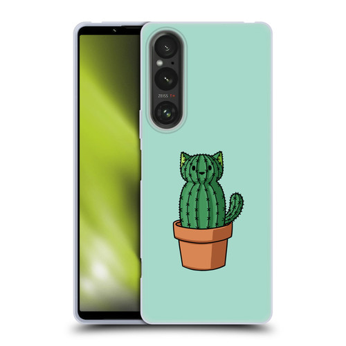 Beth Wilson Doodlecats Cactus Soft Gel Case for Sony Xperia 1 V 5G