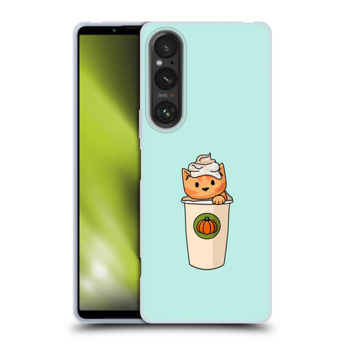 Beth Wilson Doodlecats Pumpkin Spice Latte Soft Gel Case for Sony Xperia 1 V 5G