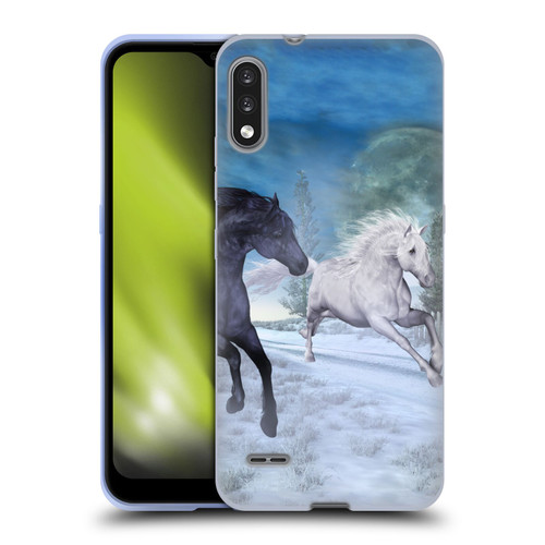 Simone Gatterwe Horses Freedom In The Snow Soft Gel Case for LG K22