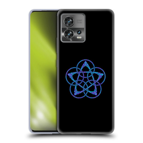 Beth Wilson Celtic Knot Stars Blue & Purple Circles Soft Gel Case for Motorola Moto Edge 30 Fusion