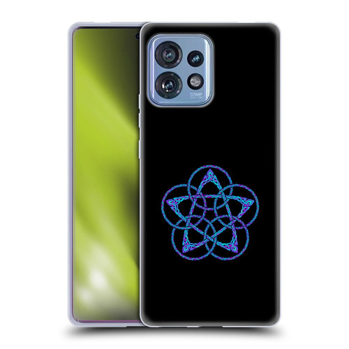 Beth Wilson Celtic Knot Stars Blue & Purple Circles Soft Gel Case for Motorola Moto Edge 40 Pro