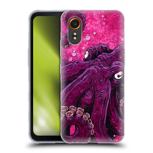 David Lozeau Colourful Grunge Octopus Squid Soft Gel Case for Samsung Galaxy Xcover7 5G