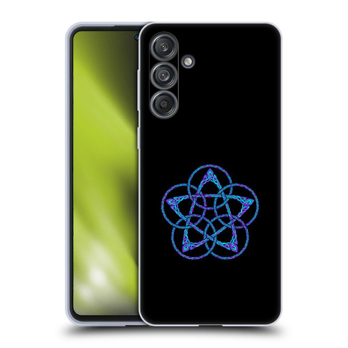 Beth Wilson Celtic Knot Stars Blue & Purple Circles Soft Gel Case for Samsung Galaxy M55 5G