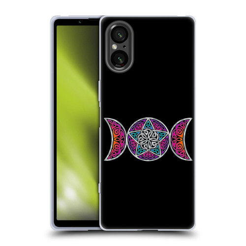Beth Wilson Celtic Knot Stars Pagan Triple Moon Soft Gel Case for Sony Xperia 5 V 5G