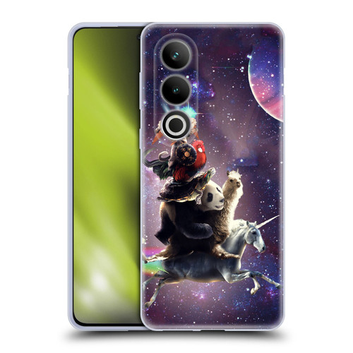 Random Galaxy Space Llama Unicorn Space Ride Soft Gel Case for OPPO OnePlus Ace 3V 5G