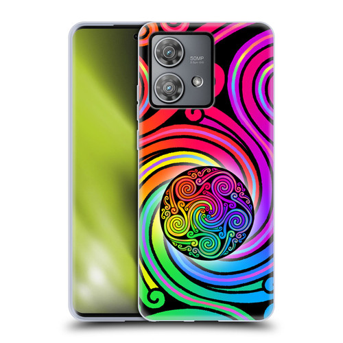 Beth Wilson Rainbow Celtic Knots Spirals Soft Gel Case for Motorola Edge 40 Neo 5G