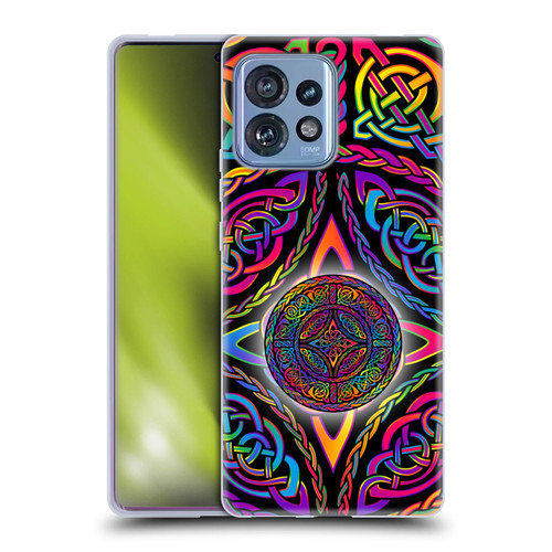 Beth Wilson Rainbow Celtic Knots Shield Soft Gel Case for Motorola Moto Edge 40 Pro