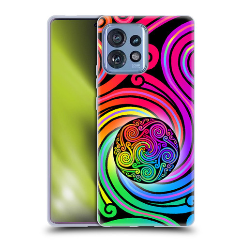 Beth Wilson Rainbow Celtic Knots Spirals Soft Gel Case for Motorola Moto Edge 40 Pro