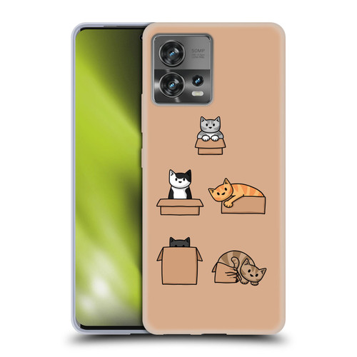 Beth Wilson Doodle Cats 2 Boxes Soft Gel Case for Motorola Moto Edge 30 Fusion