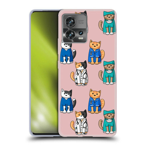 Beth Wilson Doodle Cats 2 Professionals Soft Gel Case for Motorola Moto Edge 30 Fusion