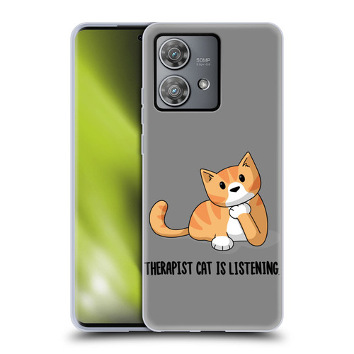 Beth Wilson Doodle Cats 2 Therapist Soft Gel Case for Motorola Edge 40 Neo 5G