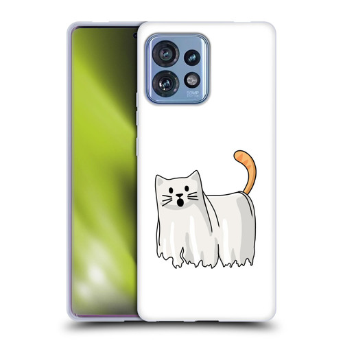 Beth Wilson Doodle Cats 2 Halloween Ghost Soft Gel Case for Motorola Moto Edge 40 Pro