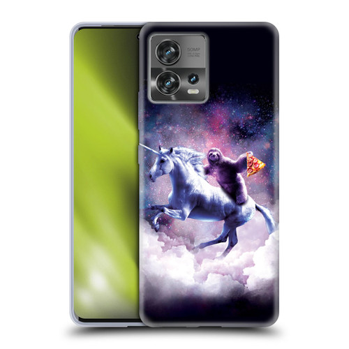 Random Galaxy Space Unicorn Ride Pizza Sloth Soft Gel Case for Motorola Moto Edge 30 Fusion