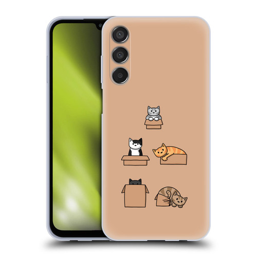 Beth Wilson Doodle Cats 2 Boxes Soft Gel Case for Samsung Galaxy M15/F15 5G