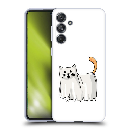 Beth Wilson Doodle Cats 2 Halloween Ghost Soft Gel Case for Samsung Galaxy M55 5G