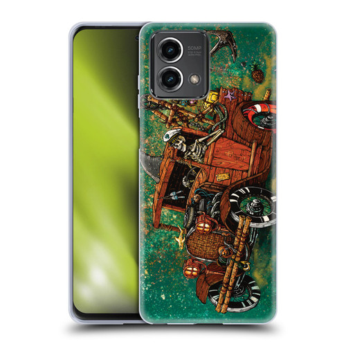 David Lozeau Skeleton Grunge Tiki Towing Soft Gel Case for Motorola Moto G Stylus 5G 2023