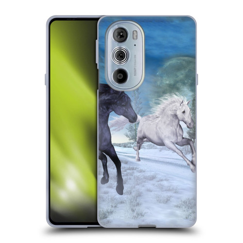 Simone Gatterwe Horses Freedom In The Snow Soft Gel Case for Motorola Edge X30