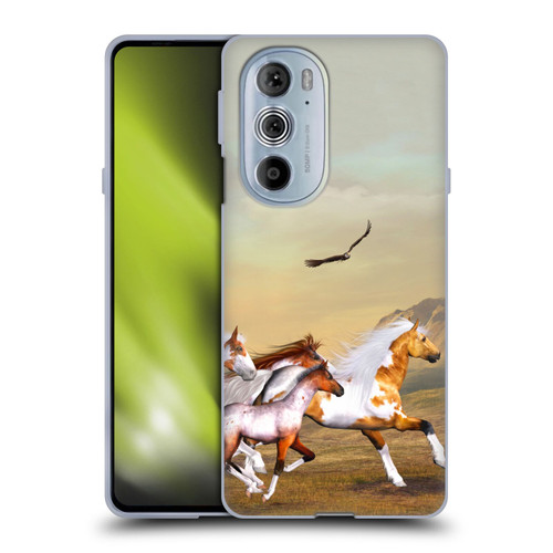 Simone Gatterwe Horses Wild Herd Soft Gel Case for Motorola Edge X30