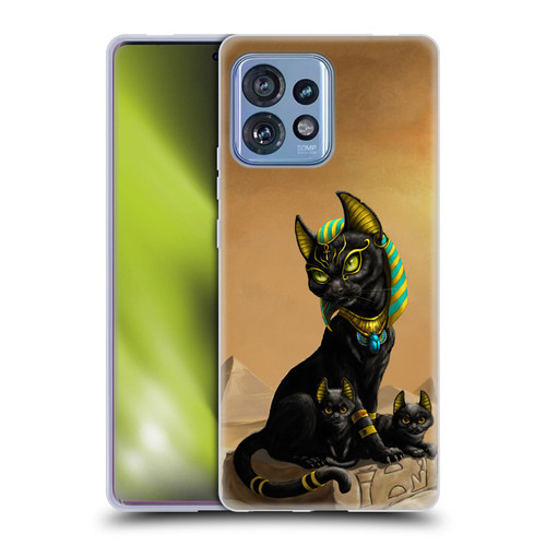 Stanley Morrison Art Egyptian Bastet Cat & Kittens Soft Gel Case for Motorola Moto Edge 40 Pro