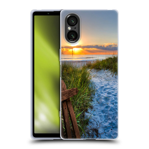 Celebrate Life Gallery Beaches Sandy Trail Soft Gel Case for Sony Xperia 5 V 5G