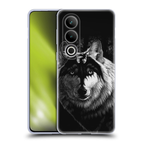 Stanley Morrison Black And White Gray Wolf With Dragon Marking Soft Gel Case for OPPO OnePlus Ace 3V 5G