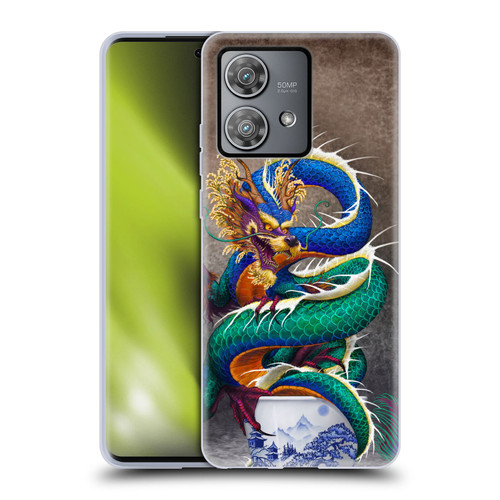 Stanley Morrison Dragons Asian Sake Drink Soft Gel Case for Motorola Edge 40 Neo 5G