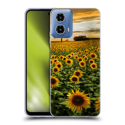 Celebrate Life Gallery Florals Big Sunflower Field Soft Gel Case for Motorola Moto G34 5G