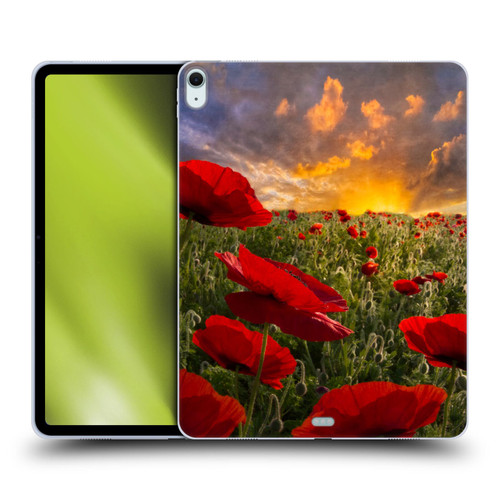 Celebrate Life Gallery Florals Red Flower Field Soft Gel Case for Apple iPad Air 13 2024