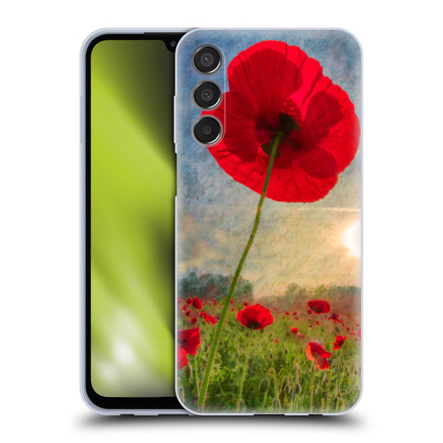 Celebrate Life Gallery Florals Red Flower Soft Gel Case for Samsung Galaxy M15/F15 5G