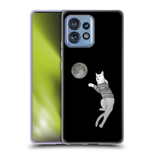 Barruf Animals Cat-ch The Moon Soft Gel Case for Motorola Moto Edge 40 Pro