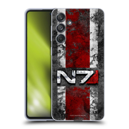 EA Bioware Mass Effect Graphics N7 Logo Distressed Soft Gel Case for Samsung Galaxy M55 5G