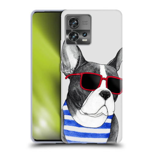 Barruf Dogs Frenchie Summer Style Soft Gel Case for Motorola Moto Edge 30 Fusion