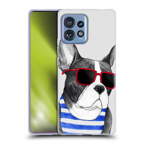 Barruf Dogs Frenchie Summer Style Soft Gel Case for Motorola Moto Edge 40 Pro
