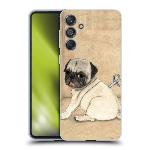 Barruf Dogs Pug Toy Soft Gel Case for Samsung Galaxy M55 5G