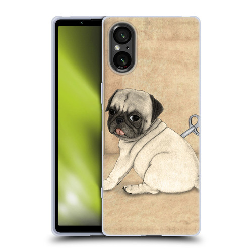 Barruf Dogs Pug Toy Soft Gel Case for Sony Xperia 5 V 5G